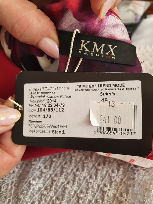 Sukienka bordo rozm 46
