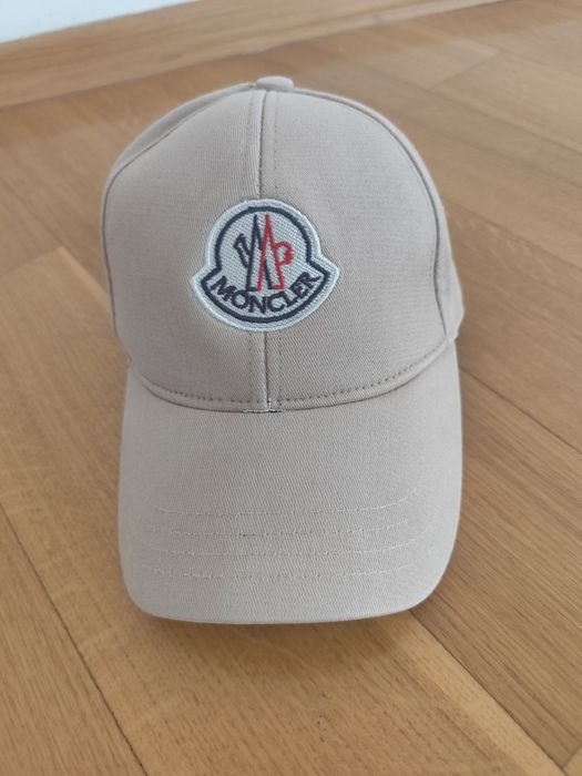 Czapka z daszkiem Moncler beżowa