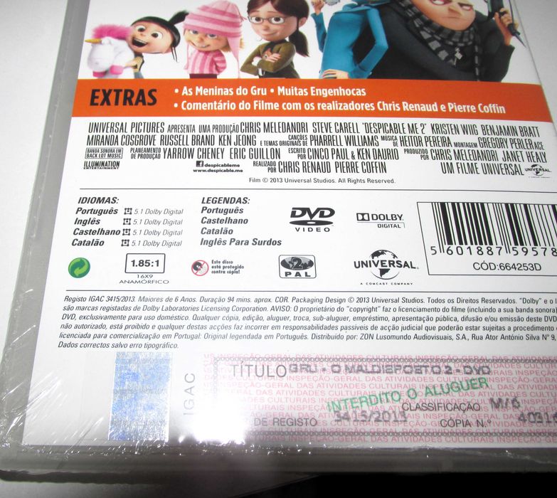 Gru O Maldisposto 2 Filme DVD