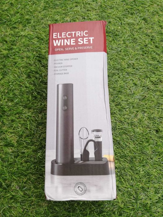 Abre /Abridor Garrafas eléctrico com base e acessórios