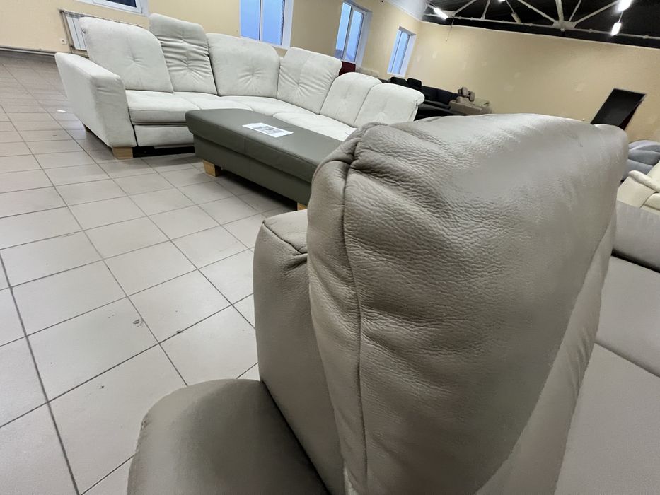 Диван трійка шкіряний розкладний