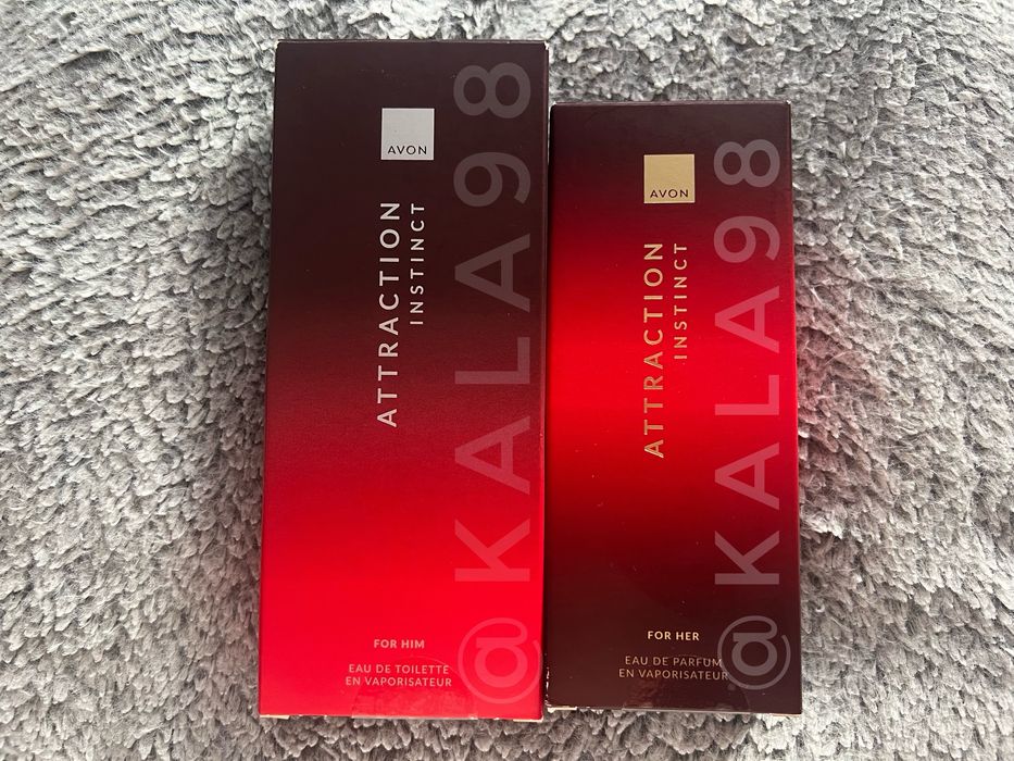 Attraction Instinct Avon -> Męski 75ml + Damski 50ml - Zestaw