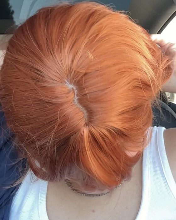 Peruka ruda długie włosy jak naturalne