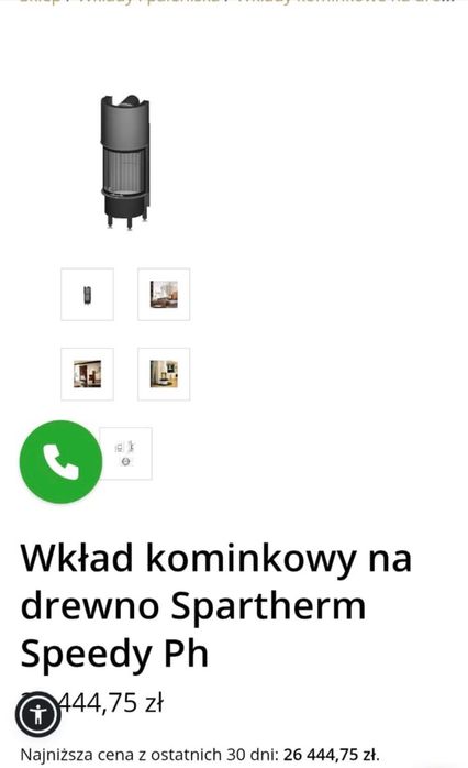 Ekskluzywny pięć kominkowy na drewno Spartherm Speedy Ph