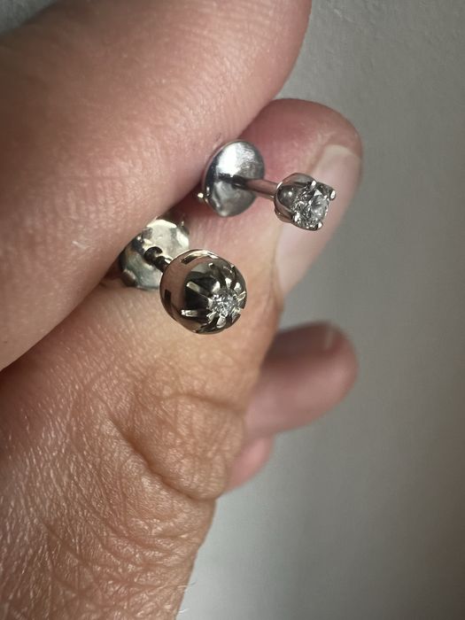 Моно серьга с бриллиантами