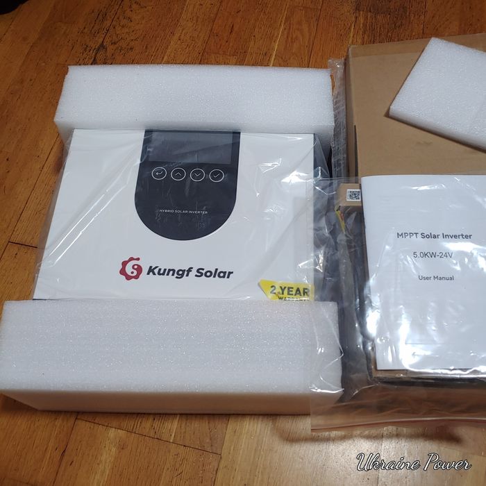 Сонячний гібридний інвертор KUNGF SOLAR. 5 квт 24 в, WIFI.