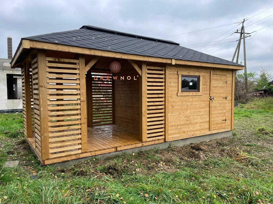 domek narzędziowy, altanka 2w1 , altanki,wiaty, altany 7m x 3mDREWNOL.