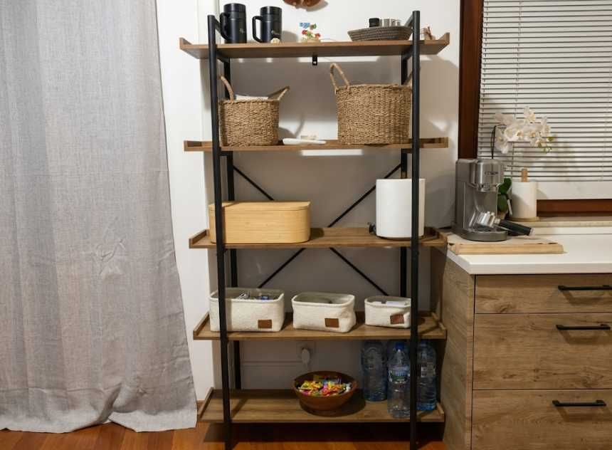 Nowy Regał Półka 173x92x30cm Metalowy Lóftowy Industrialny Loft 5 Poziomowy - FV