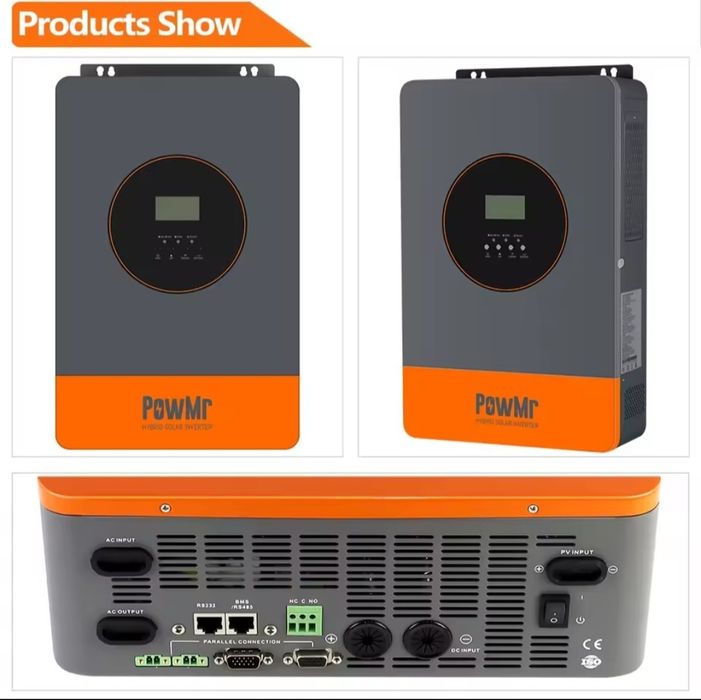 ПАРАЛЕЛЬНЕ ПІДКЛЮЧ. Сонячний гібридний інвертор PowMr 6.2Kw 48V