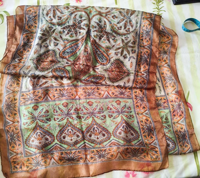 Echarpe 100% Seda Pura - Made in India (170x50cm)
