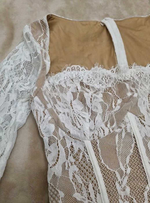 Wieczorowa elegancka ivory na ślub poprawiny przebranie
