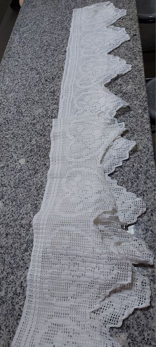 Renda de croché para saia branca rancho (4metros)