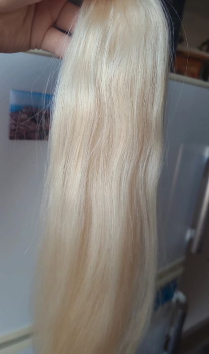 Włosy naturalne blond 30g 50cm