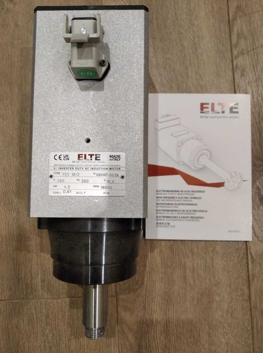 Шпиндель ELTE (Італія) PE5 10/2 SF / 4,5 кВт; 18000 об/хв; 220/380
