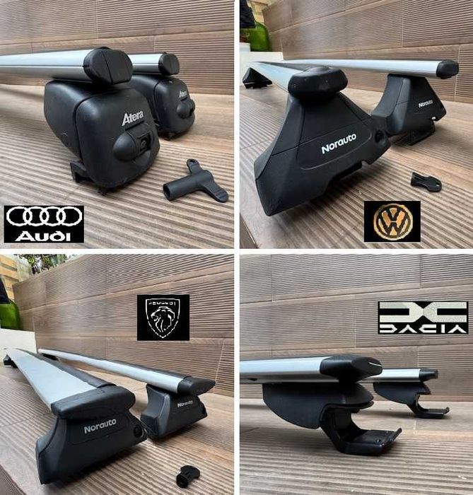 Barras de tejadilho Audi A4 Avant/VW Golf/Peug 2008/Dacia Duster/univ