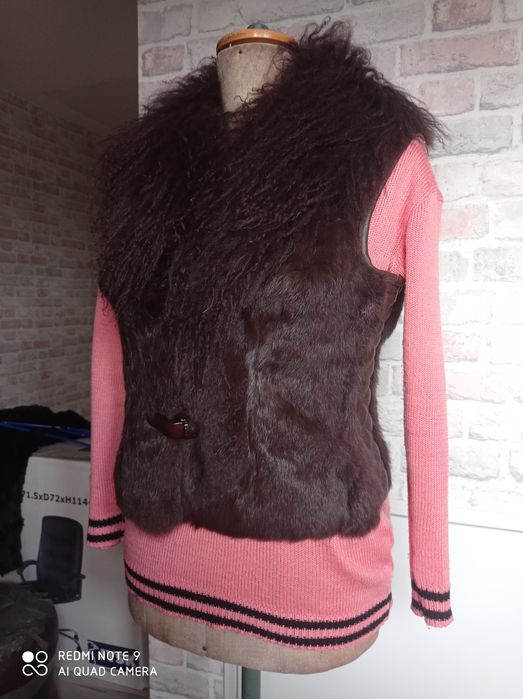 Kamizelka z króliczego futerka