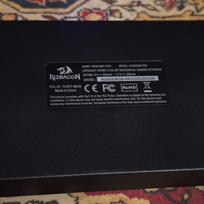 Klawiatura mechaniczna Redragon K530 RGB PRO Draconic Pro.