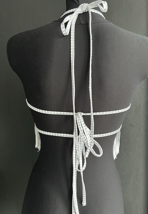 Srebrny top frędzle r 36 S