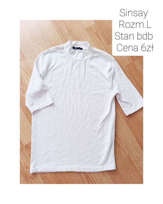 Bluzka polgolf z krótkim rękawem rozmiar L SinSay
