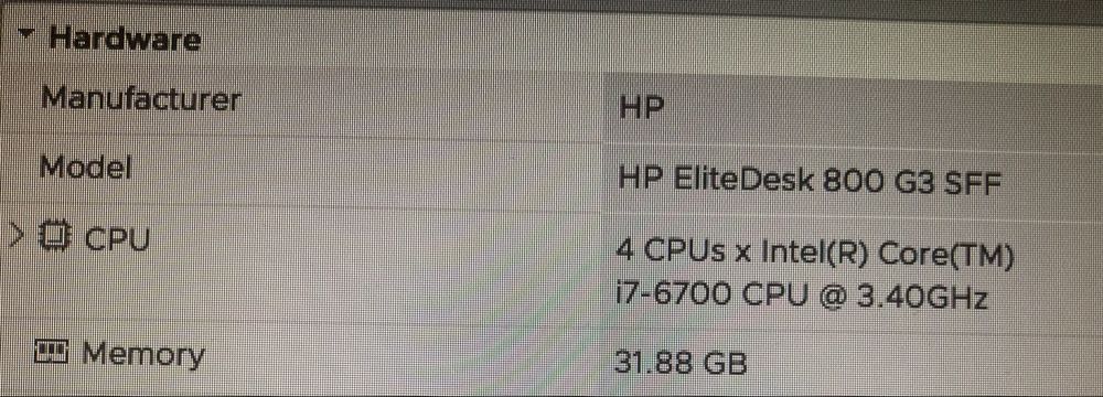 Desktop HP Elitedesk 800 G3 SFF | i7-6700 | 16GB RAM