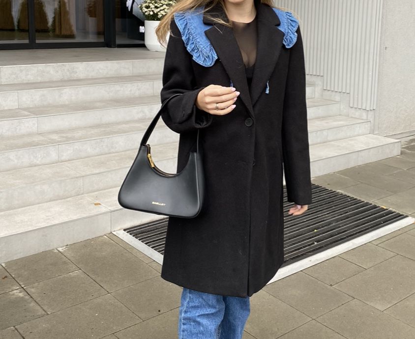 Чорне пальто c&a s