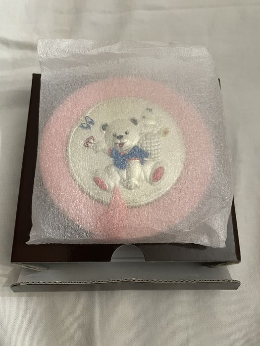 Medalha de berço com urso em PVD