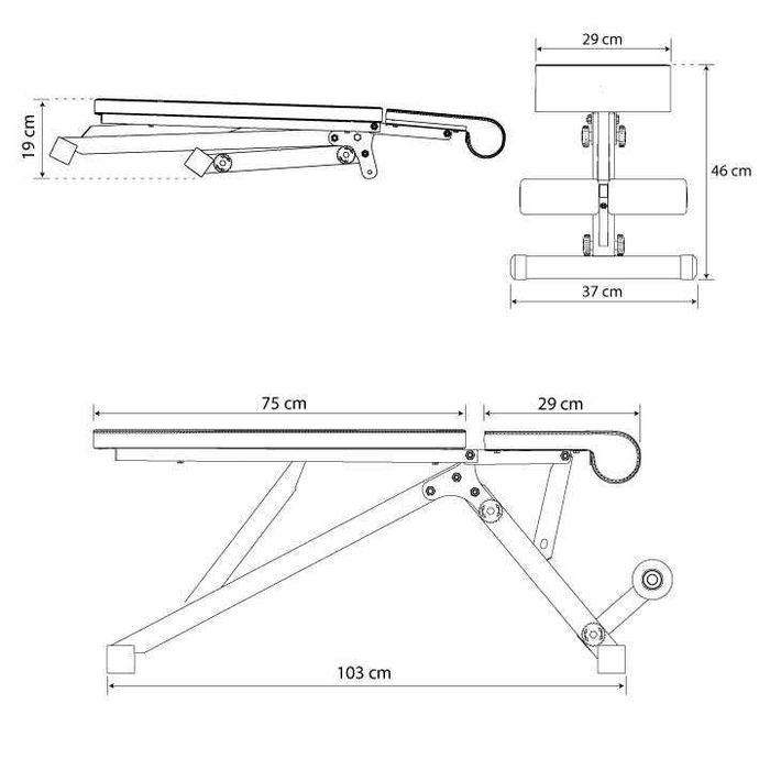 Регульована Лавка для жиму лежачи K-Sport Скамья для жима лежа, преса