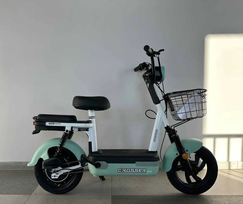 Електровелосипед Crosser mini 2026 літій залізо фосфат 450W бирюзовий