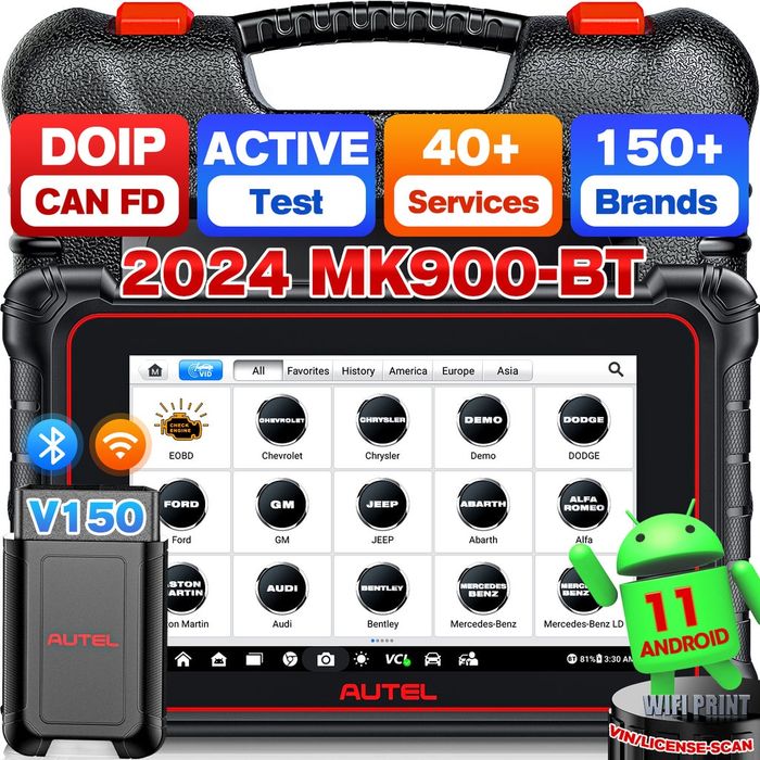Autel Maxicom MK900BT OBDII Scanner de diagnóstico Android PORTUGUÊS
