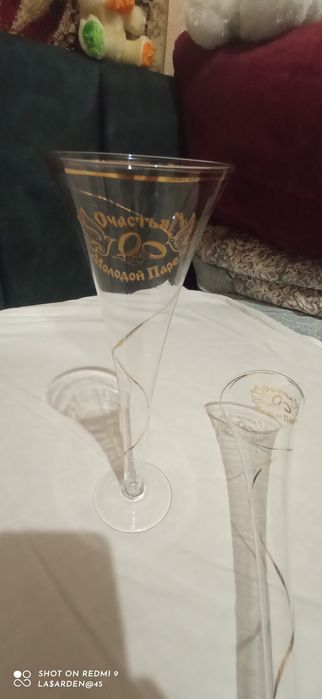 Весільні фужери , бокали із написом.+бонус