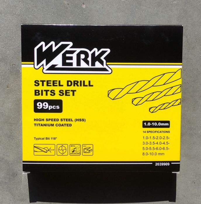 Сверла по металлу Свердло сверла по дереву сверло (титан). 99шт