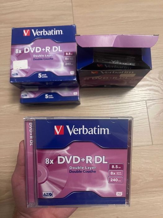 Oryginalne Płyty DVD Verbatim DVD+R DL 8,5 GB Zafoliowane / Nowe ...