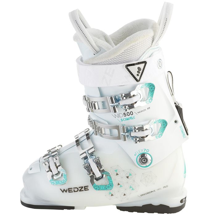 BOTAS DE SKI DE PISTA MULHER WID 500 BRANCO