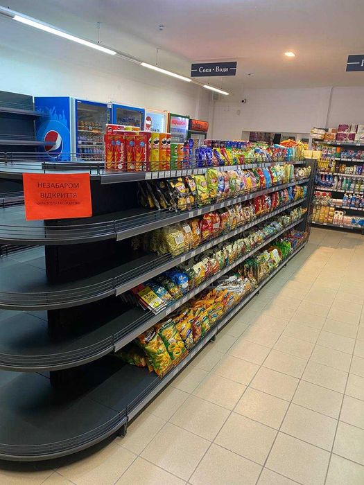 Стелажі в магазин, касові зони, холодильники і інше
