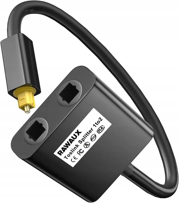 Optyczny rozdzielacz audio Toslink 1 na 2