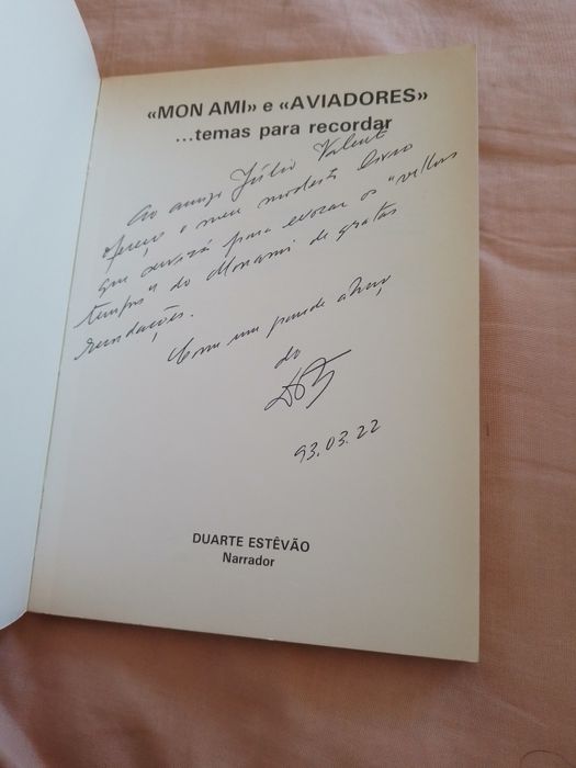 Mon Ami e Aviadores-Estevao-C/Dedicatoria autorT200-20E-Colar8EDesde2E