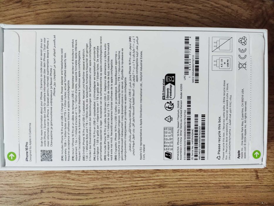 Sprzedam Iphone 16 pro 256. Nowy, zapakowany