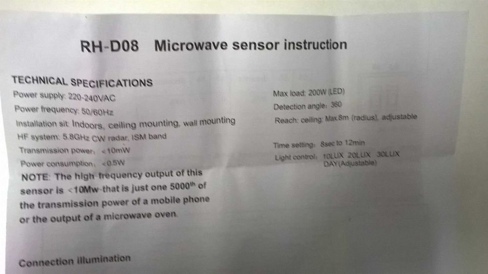 sensor microondas