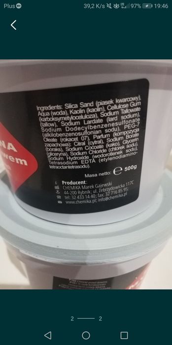 Pasta do rąk ze scierwem