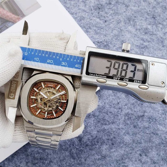Годинник Patek Philippe Nautilus skeleton dial gold