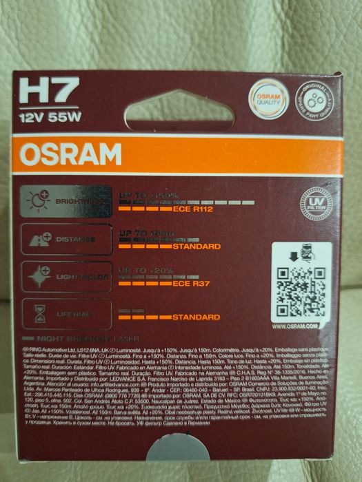 Promocja OSRAM Żarówki H7 Night Breaker Laser 150% 55W 12V