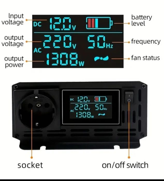 Инвертор 12/220  чистая синусоида.