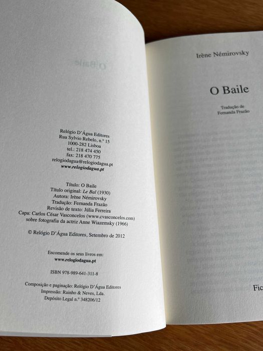 O BAILE     Irène Némirovsky