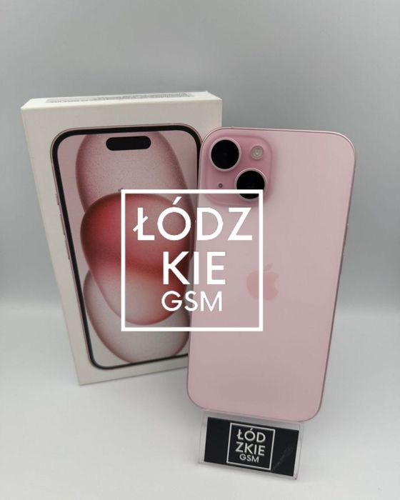 iPhone 15 128GB PINK BAT.84% 1849ZŁ Łódzkie GSM Rzgowska 16