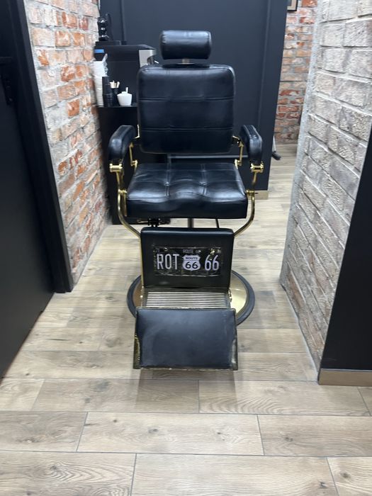 Fotel barberski Gabbiano boss 2 szt czarny
