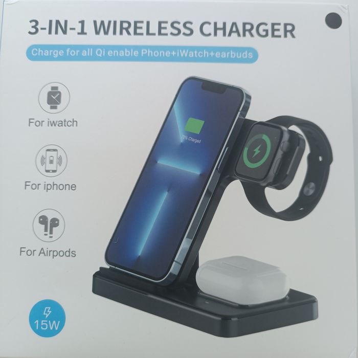 Безпровідна зарядка 3-IN-1 WIRELESS CHARGER