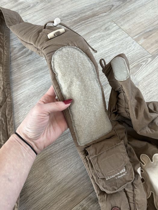 Nosidlo ergonomiczne Bondolino Popelina brązowe z kleksem