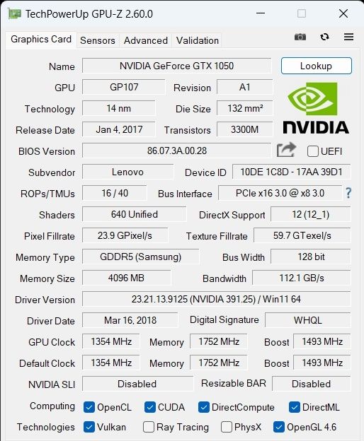 Lenovo Legion Y520 GTX1050(4GB) | i5-7300HQ | 8/256GB | Win 11 Pro