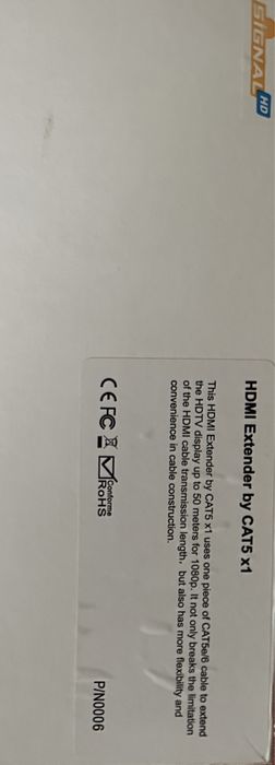 HDMI przedłuzacz skrętką CAT5/5e/6