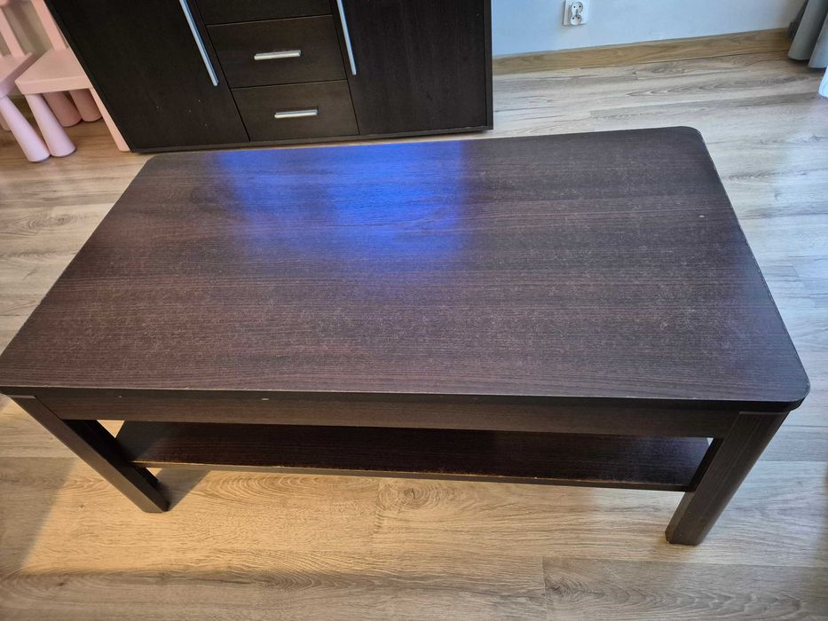 Zestaw mebli Voltera Helvetia venge 4 el.: komoda witryna barek ława